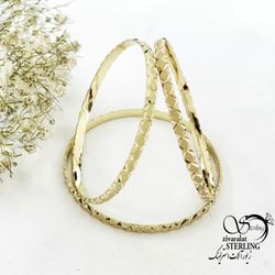 النگو بچه گانه طلاروس طرح لوزی 3 میل کد 20558