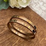 النگو کارتیر رزگلد استیل با حک کارتیر