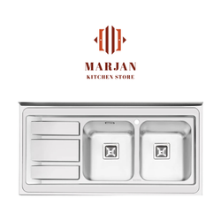 سینک ایلیا استیل فانتزی مدل 1068 روکار