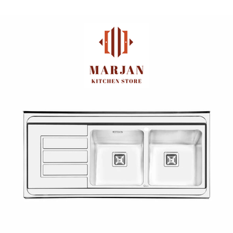 سینک ایلیا استیل فانتزی مدل 1062 روکار