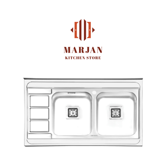 سینک ایلیا استیل فانتزی مدل 1081 روکار