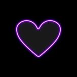 چراغ دیواری مدل تابلو نئون فلکسی طرح قلب