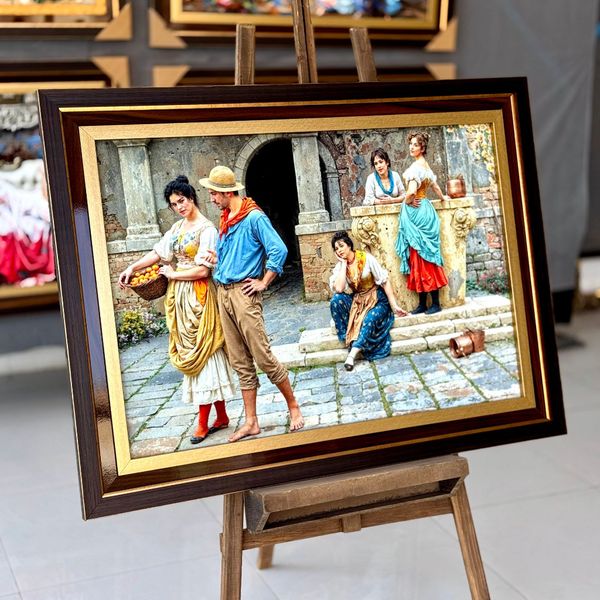 تابلو فرش ماشینی با قاب چوبی 120