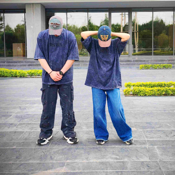 تیشرت ست سنگشور باکسی پارچه ماکان کد 89