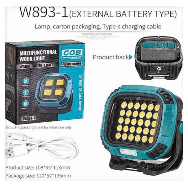 چراغ پروژکتوری شارژی کمپینگ اسمال سان مدل W893