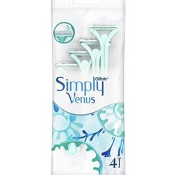 ژیلت زنانه 2 تیغه مدل simply venus بسته 4 عددی