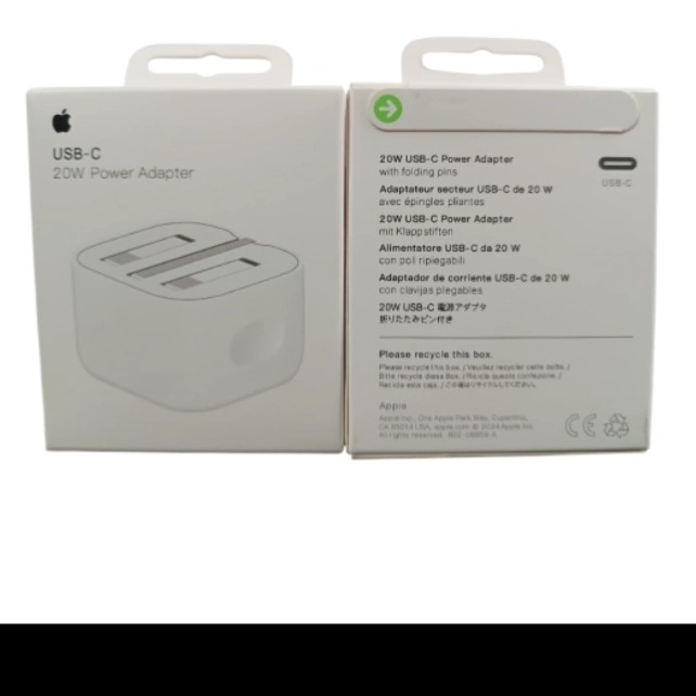 شارژر اپل 20 وات (اصلی)/ 12 پین/ بدون کابل/ شلاقی/ پارت نامبر b-a/ سریال دار (باگارانتی)