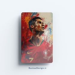 استیکر کارت بانکی رستا - مدل رونالدو طرح فوتبالی (5)