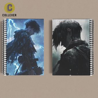 دفتر انیمه اتک آن تایتان طرح لیوای آکرمن (Levi Ackerman) Attack On Titan کد 04 (دو رو چاپ )