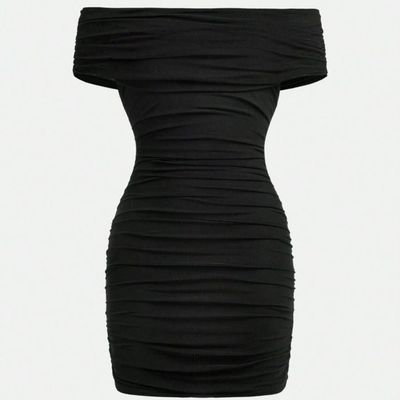 پیراهن یقه قایقی کوتاه