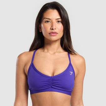 Ruched Strappy Sports Bra