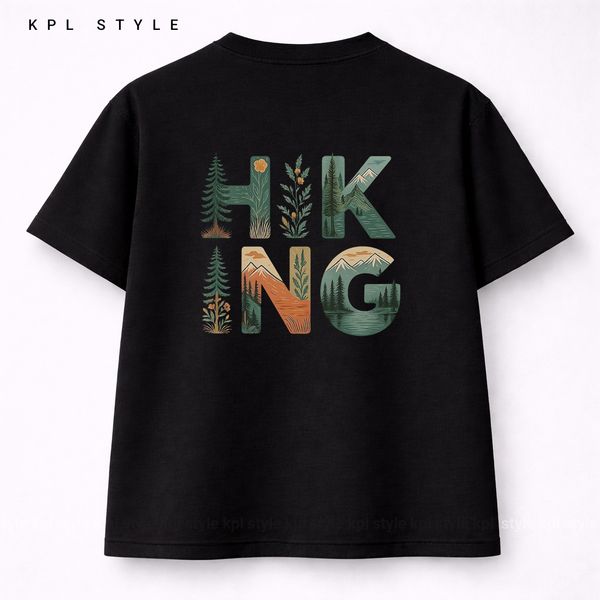 تیشرت پینترستی کوهنوردی | قواره باکسی %100 پنبه کد 1292