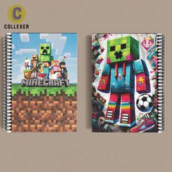 دفتر طرح بازی ماینکرافت (Minecraft) کد 19 (دو طرف چاپ )