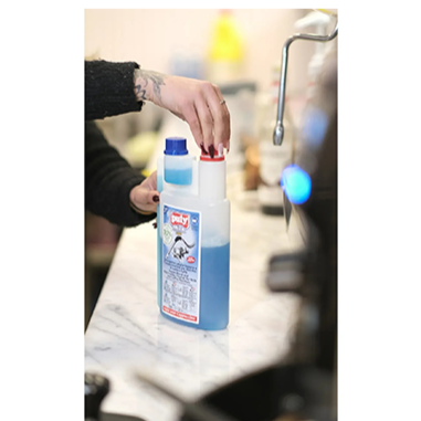 مایع شست‌وشوی نازل بخار اسپرسوساز پولی کف Puly Caff حجم 1000 میلی‌لیتر | شوینده تخصصی نازل بخار