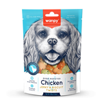 تشویقی سگ دورپیچ مرغ و بیسکوییت با طعم مرغ ونپی / Wanpy chicken jerky & biscuit twists
