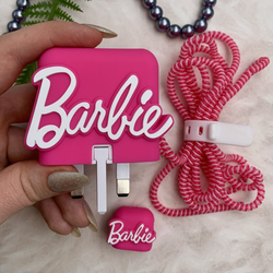 محافظ 4 تیکه سیلکونی شارژر 25وات اورجینال مدل - باربی