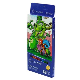مداد رنگی 12 رنگ سی کلاس جعبه مقوایی
