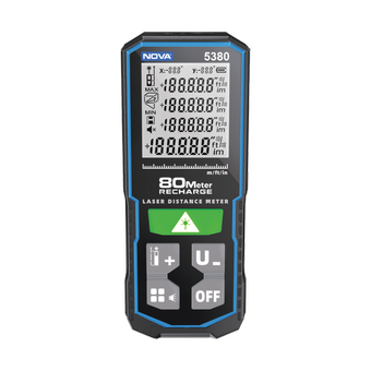 متر لیزری 80 متری شارژی نور سبز نووا مدل 5380