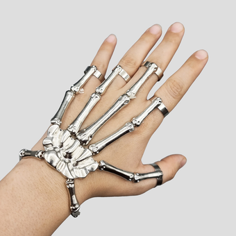 دستبند انگشتری اسکلتی مدل Bones