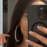 گوشواره حلقه ای تنیسی سایز بزرگ