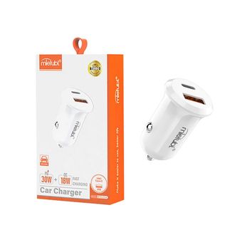 شارژر فندکی PD و فست دو پورت Mietubl مدل MTB-CC08 - سفید (گارانتی شش ماهه AZR)