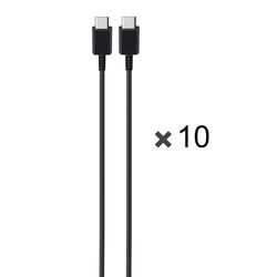 پک 10 عددی کابل شارژ SAMSUNG Type-C to Type-C مدل S23 HI Plus PD - مشکی - DST (گارانتی شش ماهه)