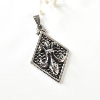 پلاک لوزی طرح دار استیل کد 2299