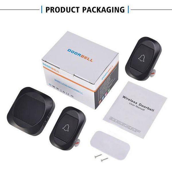 زنگ بی سیم مدل 2R195-BB به همراه دو عدد شستی