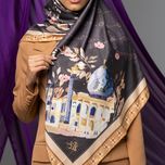 روسری طرح شاهچراغ قهوه ای تیره