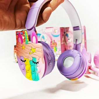 هدفون بلوتوثی بچگانه طرح فانتزی | مدل میکی‌موس و تک‌شاخ (رم‌خور و شارژی)