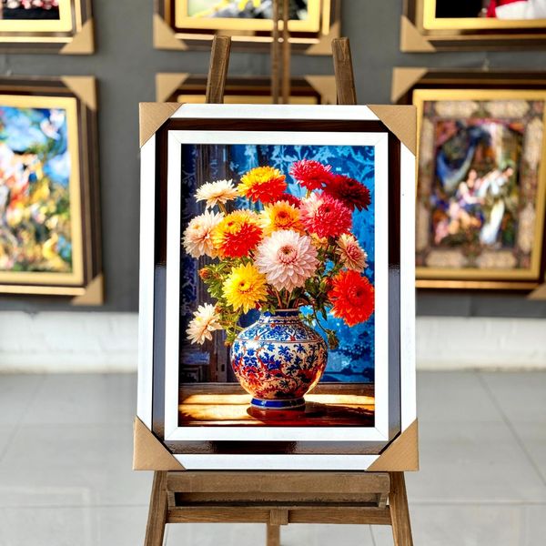 تابلو فرش ماشینی با قاب چوبی 122