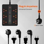 چندراهی برق و هاب شارژر هوشمند Porodo مدل Multi-Port Super Hub