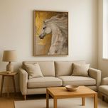 طرح‌ اسب سفید و طلایی