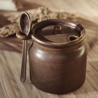 بانکه سنگ سرامیکی ایکیا بهمراه قاشق سری KOSSEBAR