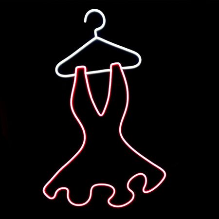 چراغ دیواری مدل نئون طرح لباس