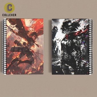 دفتر انیمه اتک آن تایتان طرح میکاسا آکرمن (Mikasa Ackerman) Attack On Titan کد 04 (دو رو چاپ )