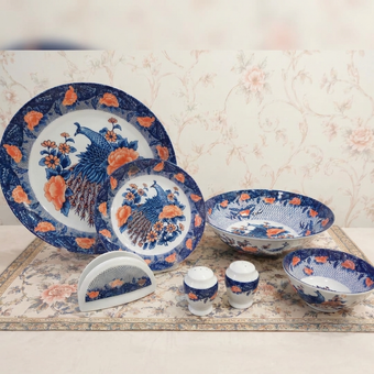 سرویس چینی 17 پارچه طاووسی