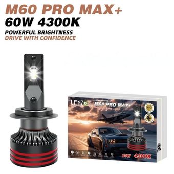 هدلایت لنزو M60 PRO MAX پایه H4 بسته دو عددی