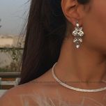 گوشواره طرح جواهر مدل اویز 001