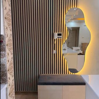 آینه بک لایت +جا کفشی