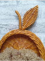 گلدان گلابی بزرگ حصیری استودیو راح