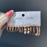 پک گوشواره حلقه ای طلایی