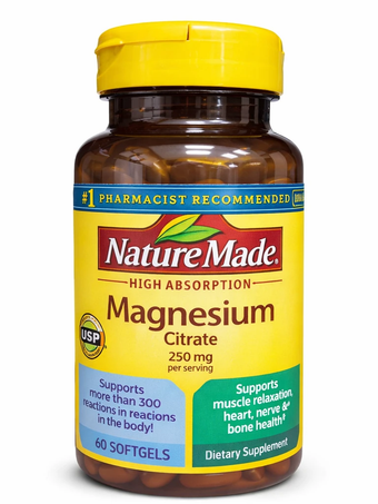 منیزیم سیترات نیچرمید جذب بالا    **Nature Made High Absorption Magnesium Citrate 250 mg – 60 Softgels**
