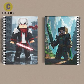 دفتر طرح بازی ماینکرافت (Minecraft) کد 21 (دو طرف چاپ )