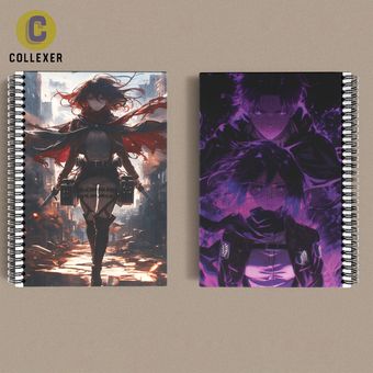 دفتر انیمه اتک آن تایتان طرح میکاسا آکرمن (Mikasa Ackerman) Attack On Titan کد 05 (دو رو چاپ )