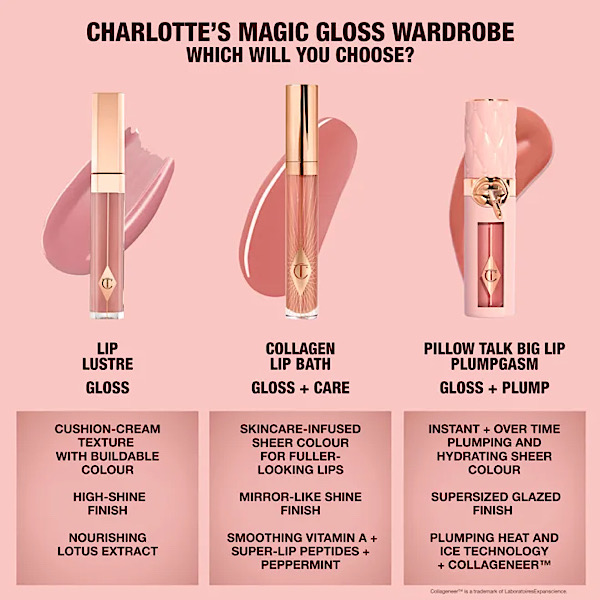 رژ لب مایع پیلوتاک حجم دهنده شارلوت تیلبری اصل اروپایی CHARLOTTETILBURY NEW! Pillow Talk Big Lip Plumpgasm - Fair To Medium