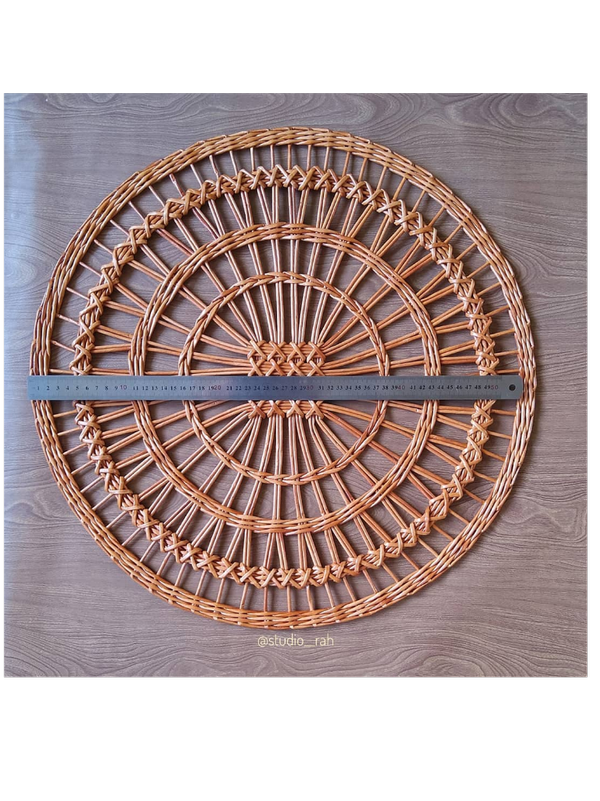 دیوارکوب طرح ضربدر حصیری استودیو راح