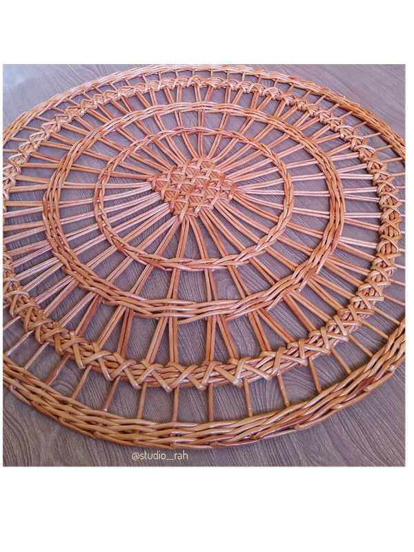 دیوارکوب طرح ضربدر حصیری استودیو راح