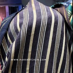 پارچه مخمل قهوه ای راه راه ترک