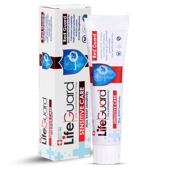 خمیر دندان تراست مدل حساس (Red Guard) برند لایف گارد حجم 120 گرم